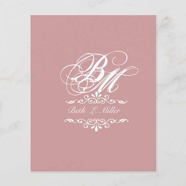 Papier Luxueux Classic élégant Pursuit Monogramme (Devant)