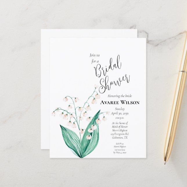 Papier Lys BUDGÉTAIRE de la vallée (Devant/Arrière en situation)