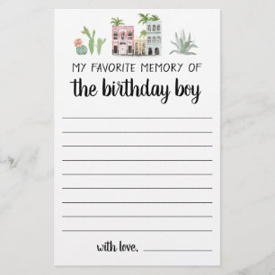 Papier Ma Mémoire Préférée Du Garçon D'Anniversaire