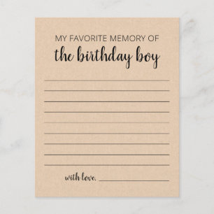 Papier Ma Mémoire Préférée Du Garçon D'Anniversaire
