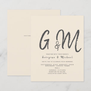 Papier Magnolia Cream Typographie Mariage moderne