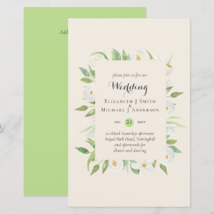 Papier Magnolia Green Silence Budget Mariage Inviter A9
