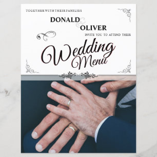 Papier Mains d'un couple gay de mariage avec des anneaux