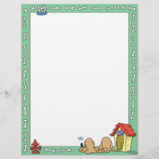 Papier Maison de chien et de chien qui dorment