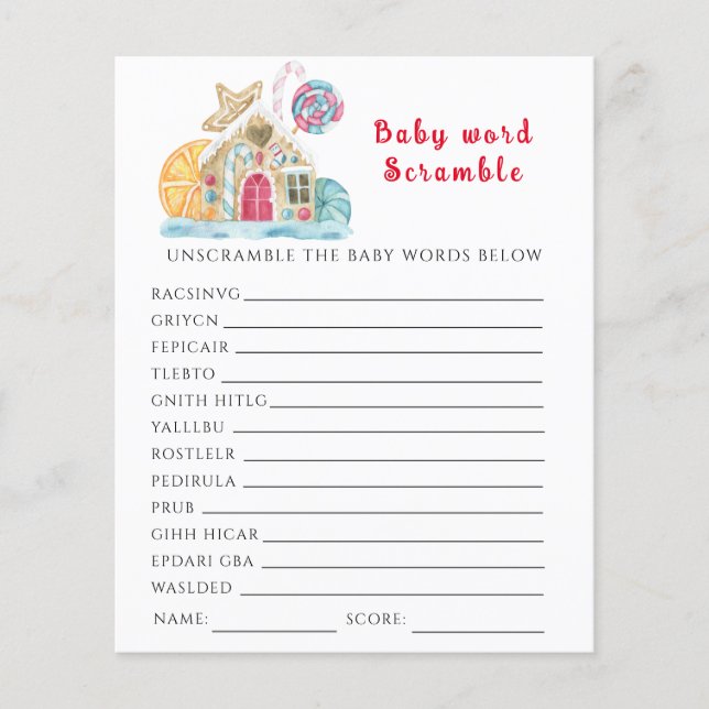 Papier Maison de gâteau de biscuits - Bébé Scramble (Devant)