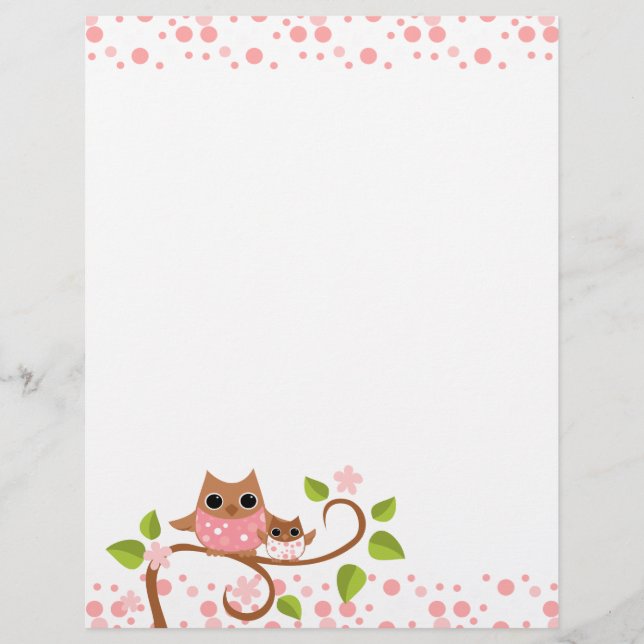 Papier Mama et Baby Owl (Devant)