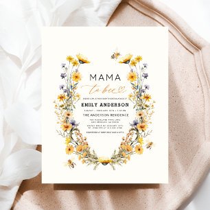 Papier Mama sera Fleur sauvage Baby shower neutre pour le