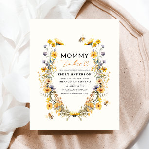 Papier Maman à être Fleur sauvage Baby shower neutre pour