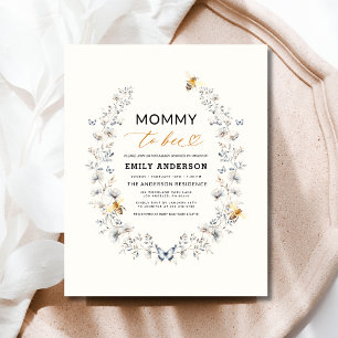 Papier Maman à être Fleur sauvage Baby shower neutre pour