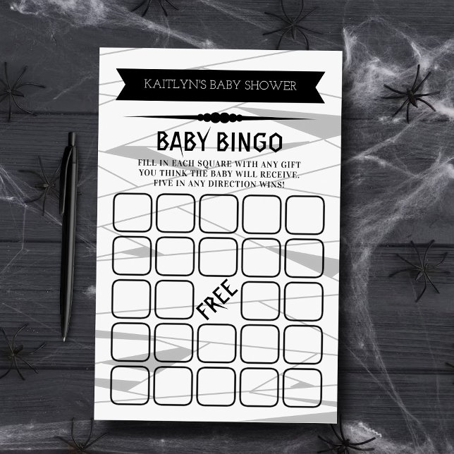 Papier Maman à être | Halloween Baby shower Bingo Jeu (Créateur téléchargé)