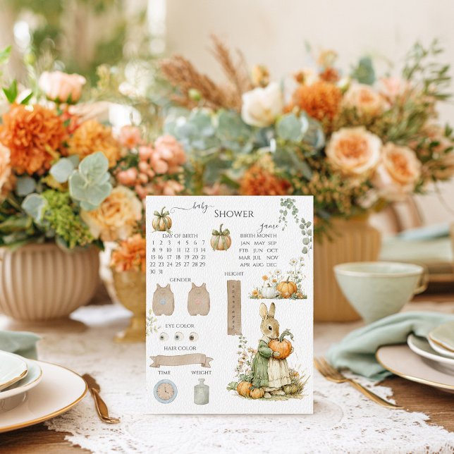 Papier Maman Bunny et Baby shower citrouille Jeu de devin (Créateur téléchargé)