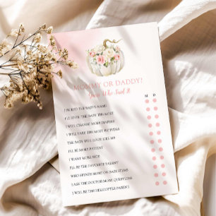 Papier Maman ou papa Automne fille Baby shower jeu