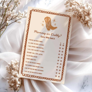Papier Maman ou papa jeu de Baby shower occidental