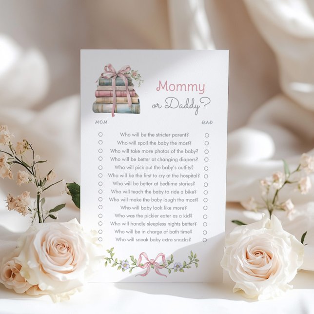 Papier Maman ou papa Pink Bow fleur sauvage Storybook jeu (Créateur téléchargé)