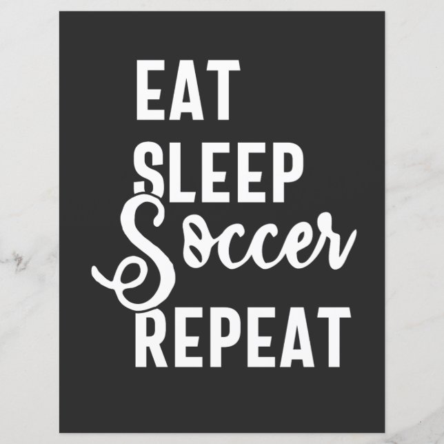 Papier mangez sommeil soccer répéter (Devant)