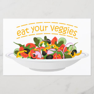 Papier Mangez vos Légumes Citer salade fraîche mélange bo