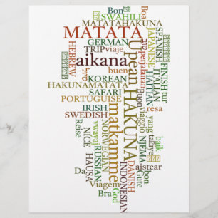 Papier Mantras multilingues : Message mondial Hakunamatat
