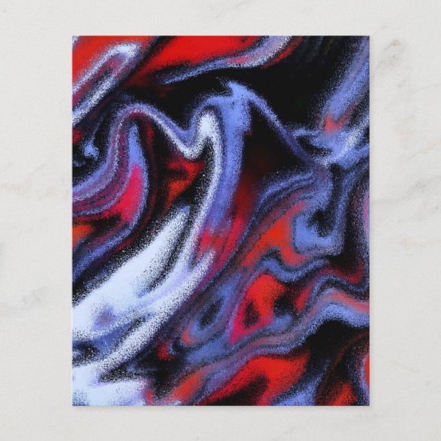 Papier Marbre rouge blanc et bleu (Devant)