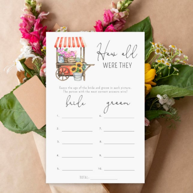 Papier Marché aux fleurs Quel âge avaient-ils jeu de mari (Créateur téléchargé)