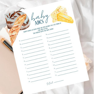 Papier Marché français - Baby shower Baby ABC jeu