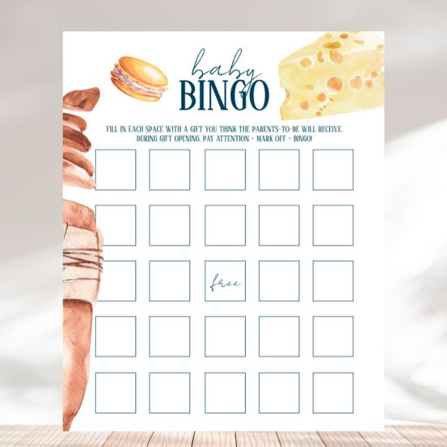 Papier Marché Français - Baby shower Baby Bingo Jeu (Créateur téléchargé)