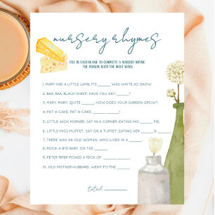 Papier Marché français - Baby shower Nursery Rhymes Jeu