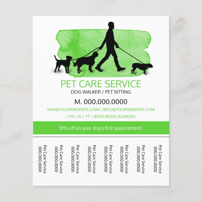 Papier Marcheuse de chien / Prise de soin des animaux (Devant)