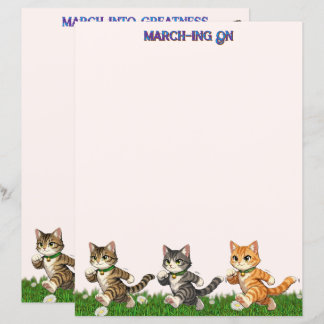 Papier Marching Cats Stationery