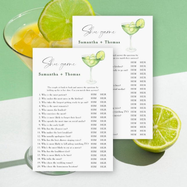 Papier Margarita nuptiale douche Chaussure jeu (Créateur téléchargé)