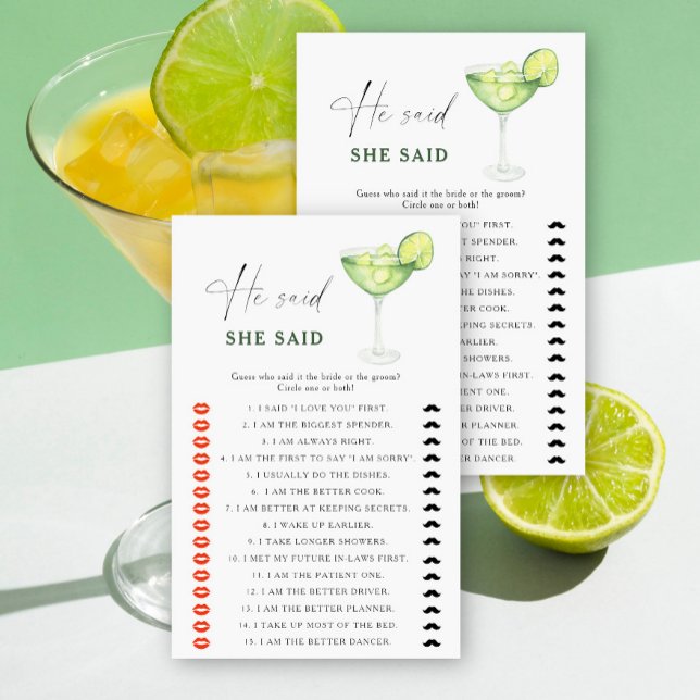 Papier Margarita nuptiale Il dit qu'elle a dit jeu (Créateur téléchargé)