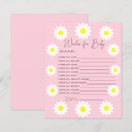 Papier Marguerites fleurs sauvages - Voeux pour bébé