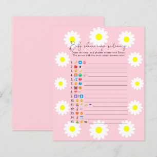 Papier Marguerites - Jeu d'images Emoji Baby Shower