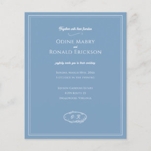 Papier Mariage à budget réduit de la côte bleu sombre