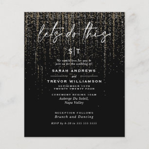 Papier Mariage à faible budget Edgy Champagne Parties sci