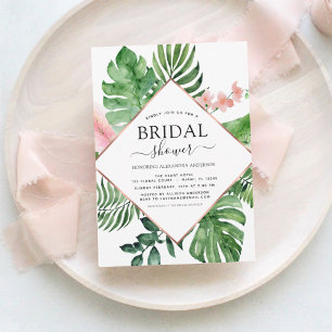 Papier Mariage à petit budget Tropical Palmier Géométriqu