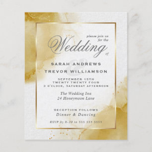 Papier Mariage à petit budget Tuscany Or Jaune Marbre Abs