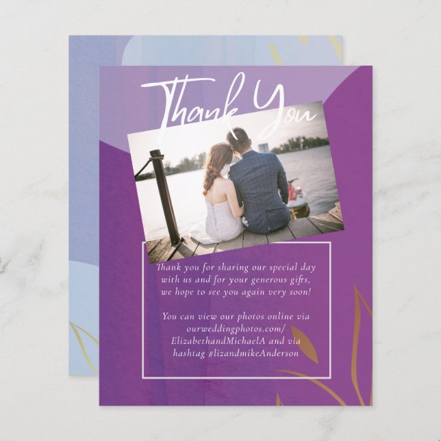 Papier Mariage Abstrait moderne scandinave japonais (Devant / Derrière)