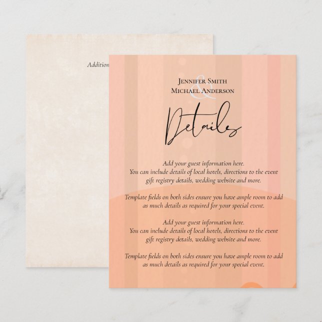 Papier Mariage Abstrait moderne scandinave japonais (Devant / Derrière)