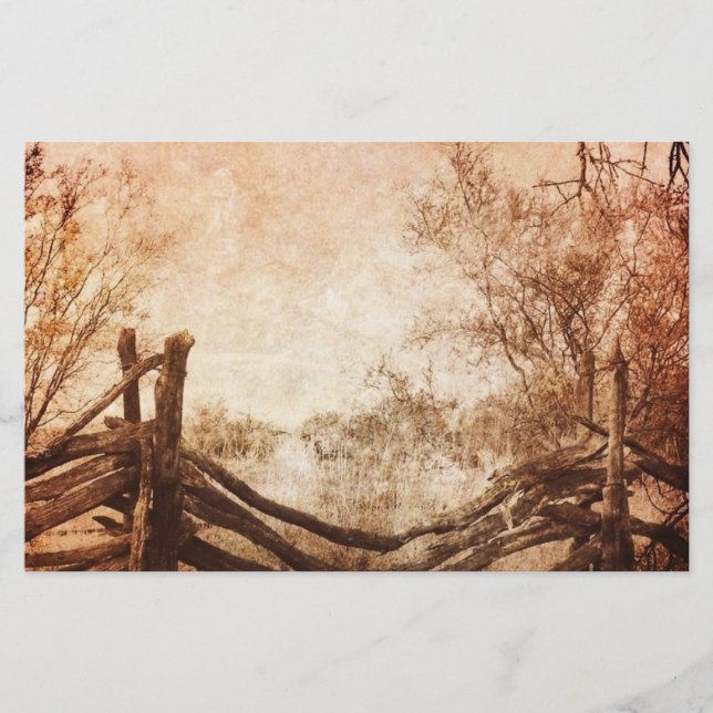 Papier mariage agricole rustique de l'ouest (Devant)