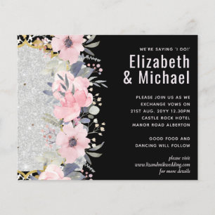 Papier MARIAGE - Argent Rosegold Floral Girl Parties scin