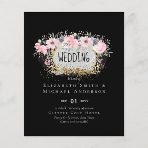 Papier MARIAGE - Argent Rosegold Floral Girl Parties scin