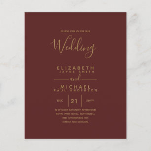 Papier Mariage Bilingue Espagnol BODA Anglais Budget