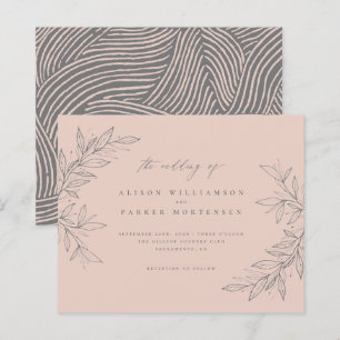 Papier Mariage botanique blanc à main à budget