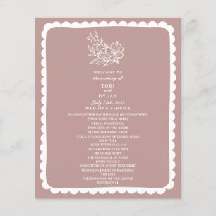 Papier Mariage Botanique Floral Rose