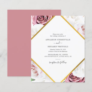 Papier Mariage botanique géométrique rose gold Budget