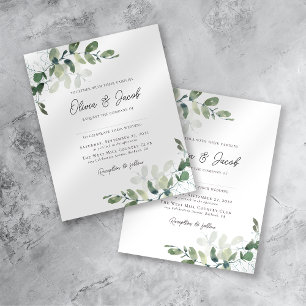 Papier Mariage botanique moderne Eucalyptus
