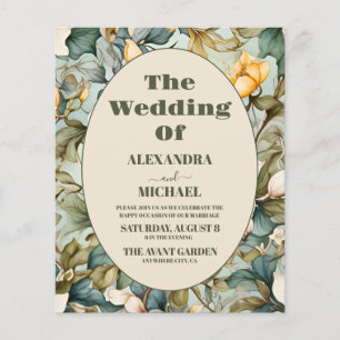 Papier Mariage Budget Aquarelle Lily Blanche Art Nouveau