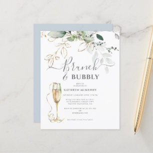 Papier Mariage Budget Eucalyptus Gold Poussiéreux Bleu Ba