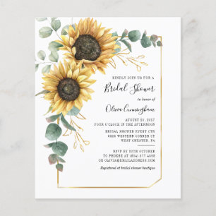 Papier Mariage Budget Eucalyptus Script Floral Shower