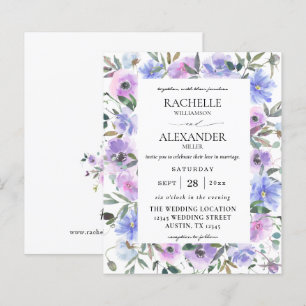 Papier Mariage Budget Peri & Fleurs Violettes